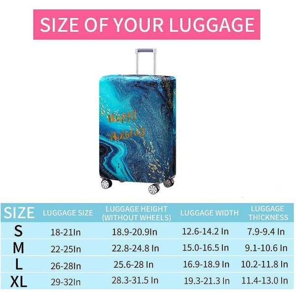 Luggage Cover Washable Suitcase Protector Anti-scratch Suitcase Cover Fits 18-32 Inch(autumn Leaves, S) COLOR14 M