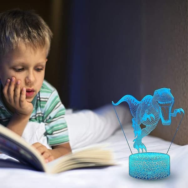 7 Colors Changing Smart Switch Remote Control Usb & Battery Powered Jurassic Dinosaur