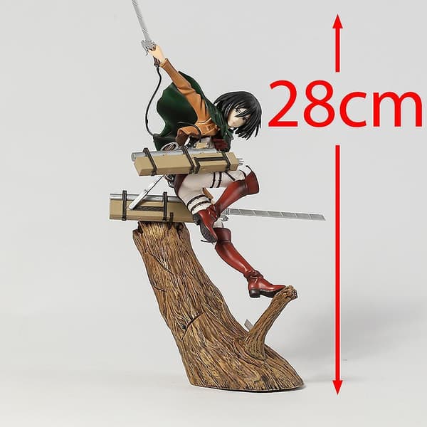 Attack On Titan Mikasa Levi Ackerman Renewal Package Ver. Samlefigur Figur Modell Statue 28cm no box