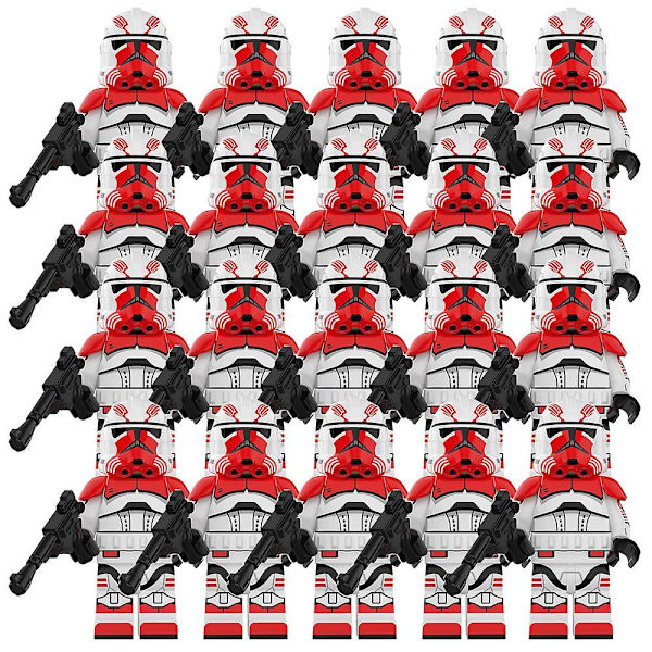20pcs Star Wars Wooden Block Clone Trooper Figures 20pcs/set  +base Plate XP-329