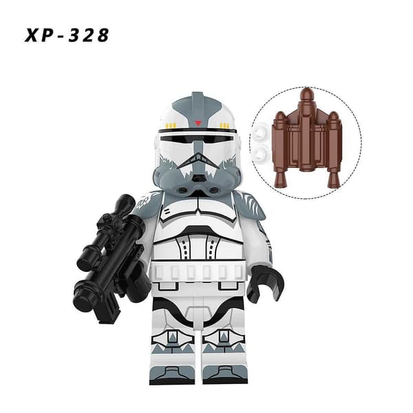 20 stk. Star Wars Trekloss Clone Trooper Figurer 20 stk./sett + baseplate XP-328