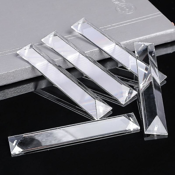 Glass Rectangle Hanging Crystal Chandelier Prism Drop Pendant In For Lighting 150mm 2 holes