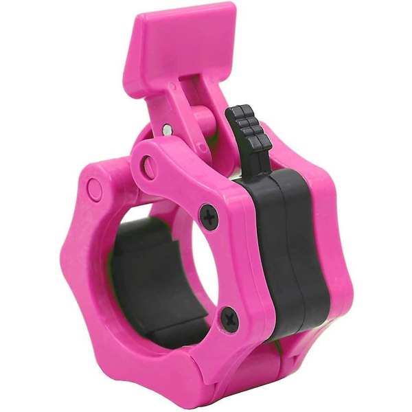 Weight Bar Collars, Locking 2 Inch Barbell Clamps Pink
