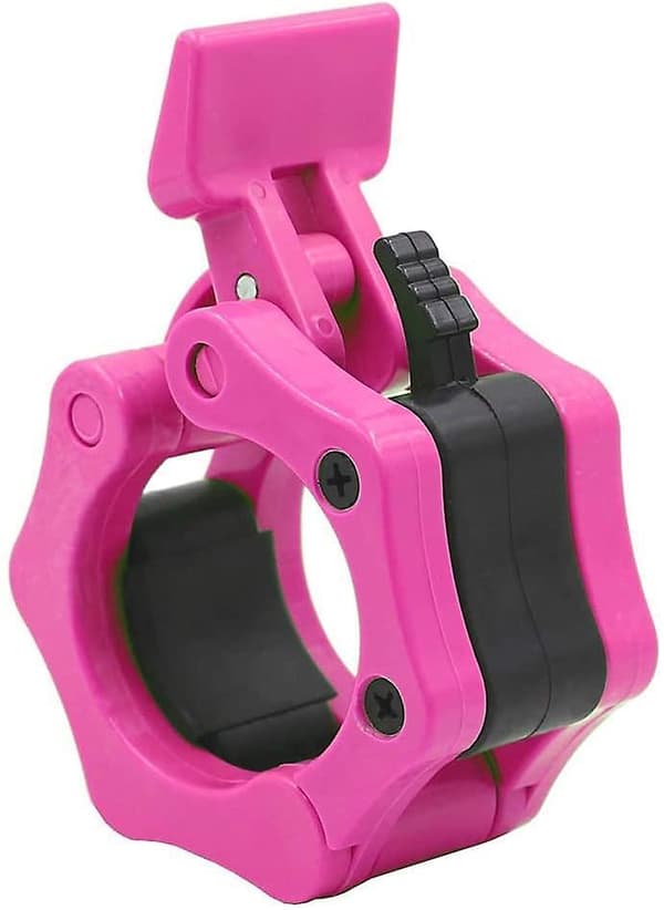 Weight Bar Collars, Locking 2 Inch Barbell Clamps Pink