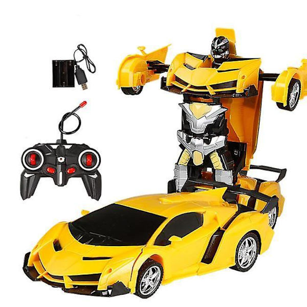 Kid's Charging Remote Control Deformed Model Car yellow