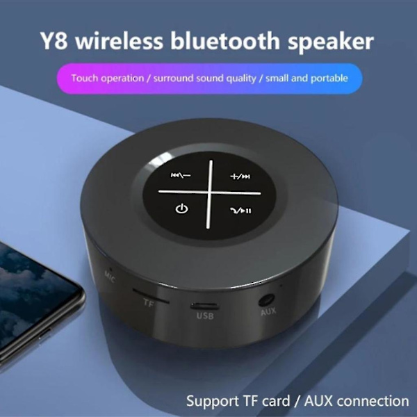 Bluetooth-compatible Speaker Touch Wireless Mp3 Player Golden