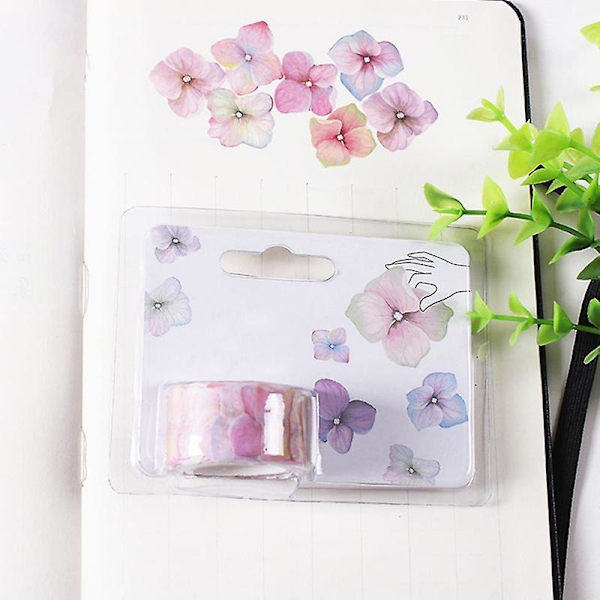 1 Roll Flower Petal Washi Tape Masking Tape Decorative Decals Diy Petal Stickers For Scrapbooking Diary New Forget me not