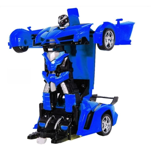 Fjernstyret Bil, 2 I 1 Transformer Robotbil, One Touch Transformerende Fjernstyret Transformers Bil & Robot Transformabel, Billegetøj Uddannelse