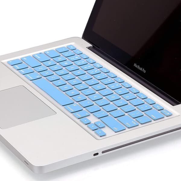 Macbook Keyboard Cover Compatible With Older Version Macbook Pro 13, 15, 17 Inch Sky Blue