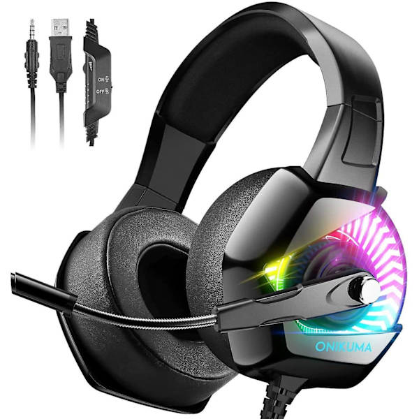 Stereo Pc Gaming Headset With Noise Canceling Mic For Ps4 Ps5 Xbox Series K6