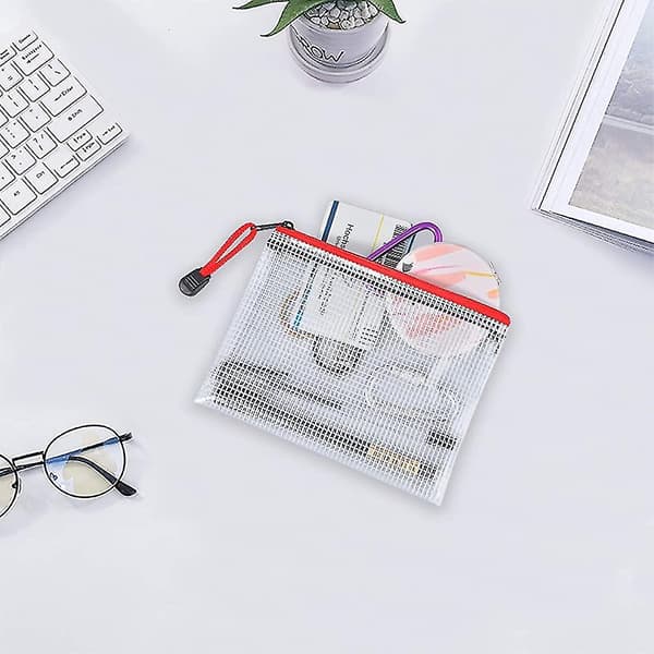30 Pieces Document Pouch A6. Ipow Zipper Pouch Mesh Bags Set Zipper Pouch