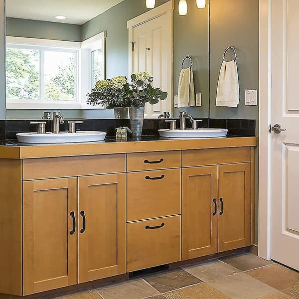 Interior Door Handle Kitchen Cabinet Door Handles 10pcs Black Furniture Pull