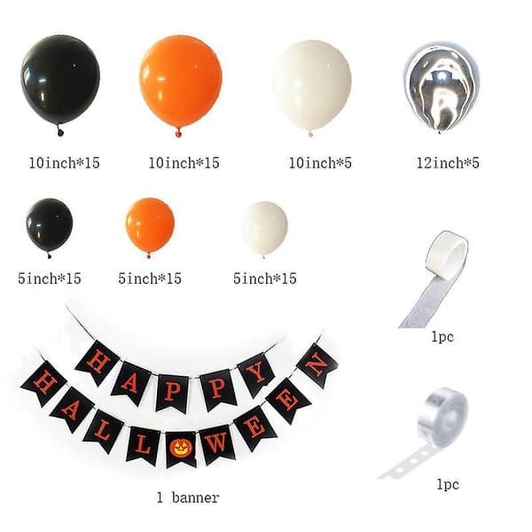 Halloween Latex Balloon Set Balloon Arch Ghost Festival Shape Balloon Pull Flag