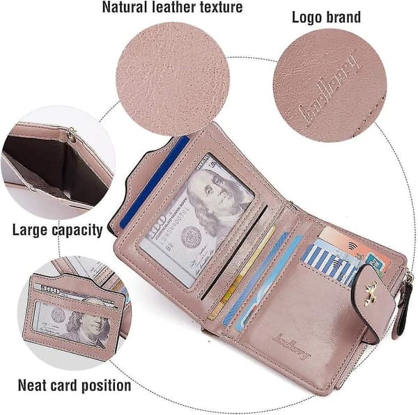 Womens Wallet Rfid Blocking Genuine Leather Wallets For Women With Id Window Gift