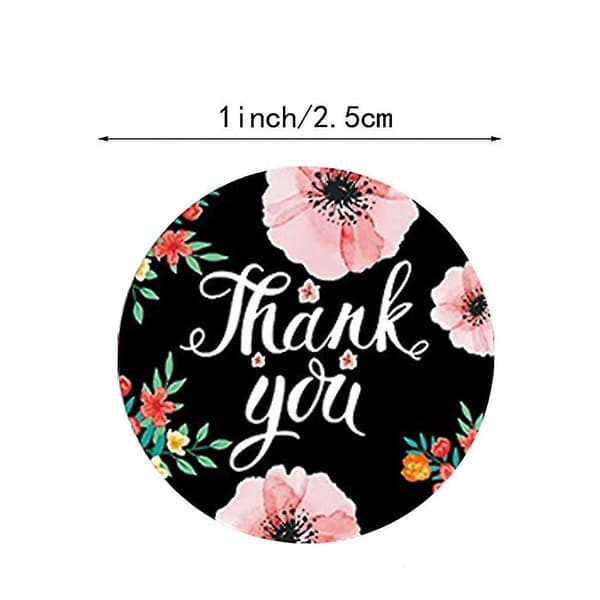 Floral Label Stickers For Birthday Gift Packaging Envelope Label 500pcs/roll