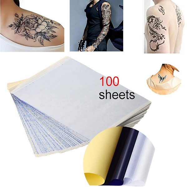 100 Pcs Tattoo Stencil Transfer Copier Paper Sheets A4 Carbon Thermal Tracing