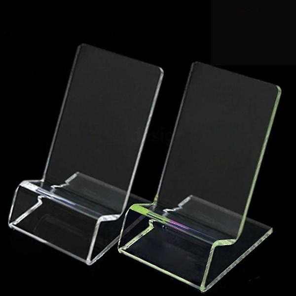 Transparent office desk accessories clip business card holders