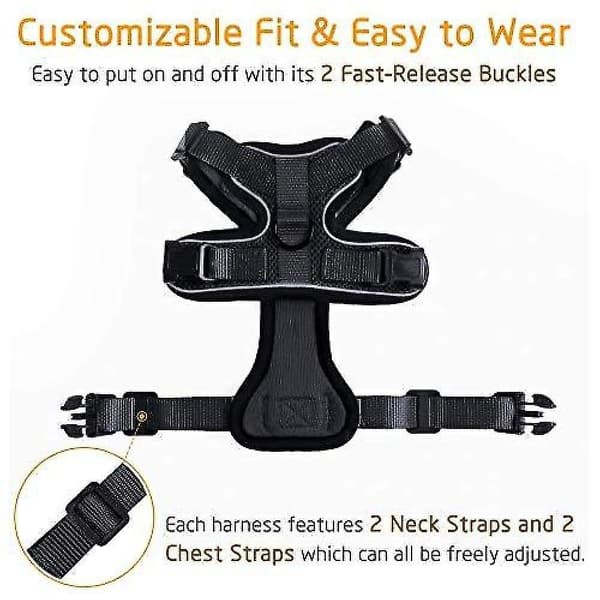 Rabbitgoo Cat Harness And Leash For Walking, Escape Proof Soft Adjustable Vest Harnesses For Cats, Easy Control Black X Small