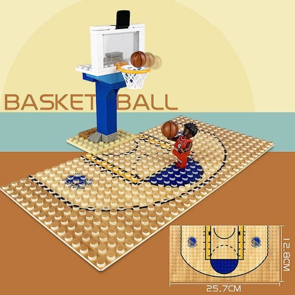 Nba Basketball Building Block Set Basketball Star Kobe Jordan Minifigure Basketball Court Basketball Stand Boy Building Block Toy Type B