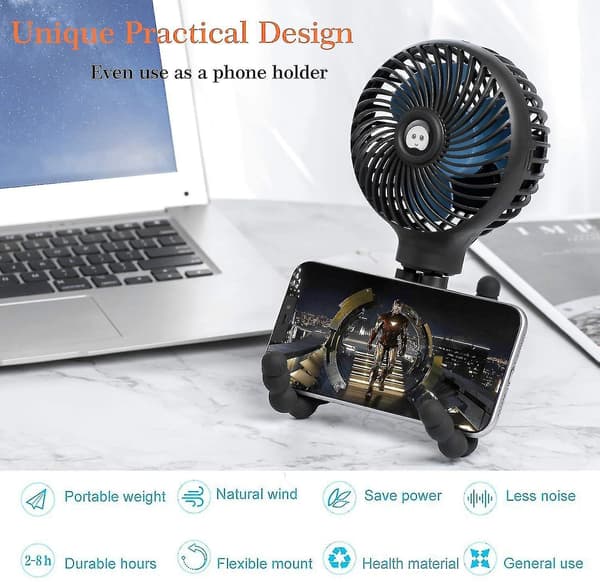 Mini Handheld Personal Portable Fan, Baby Stroller Fan
