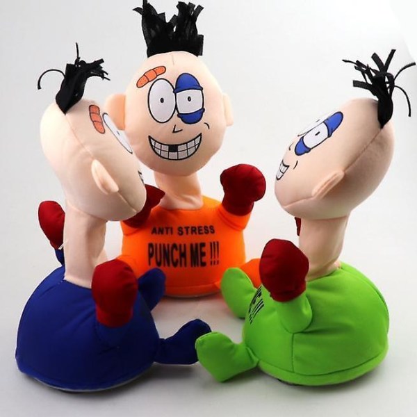 Punch Me Electric Plush Venting Toy Doll Gift green
