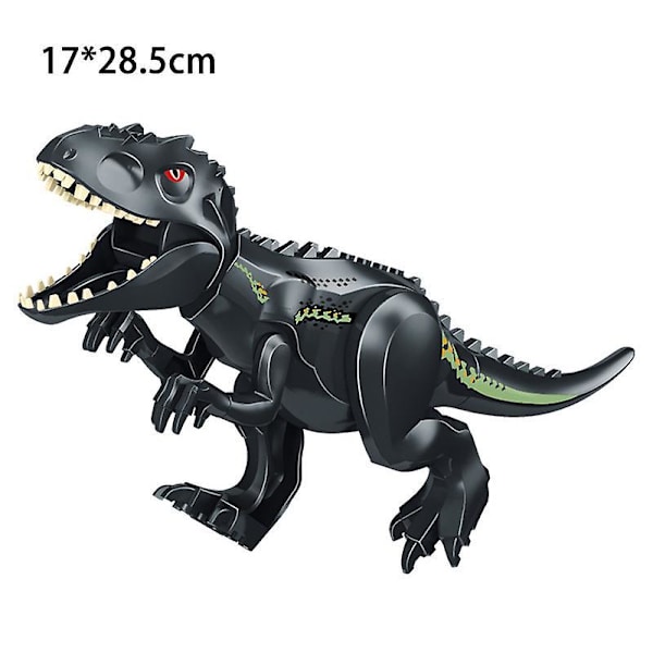 Jurassic Dinosaur World Series Building Blocks Triceratops  Big Figures|blocks Black dragon