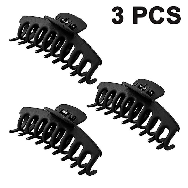 Hair Clips For Women, Pack Of 3 Large Hair Clips, Non-slip Hair Clips Claws, Plastic Hair Claw Clips, Women's Thick Hair Claw Clips, Do Not Hurt Your Black