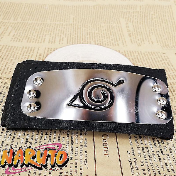 Naruto otsapanta Cosplay-logolla, kullattu Ninja-päähine C