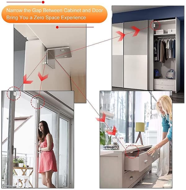 Cabinet Door Magnetic Catch 4 Pack Ultra Thin Magnetic Cupboard Catches
