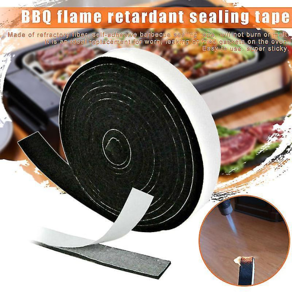 High Heat Barbecue Smoker Gasket Bbq Door Lid Seal Adhesive Self Stick 2cmx3.6m Kitchen