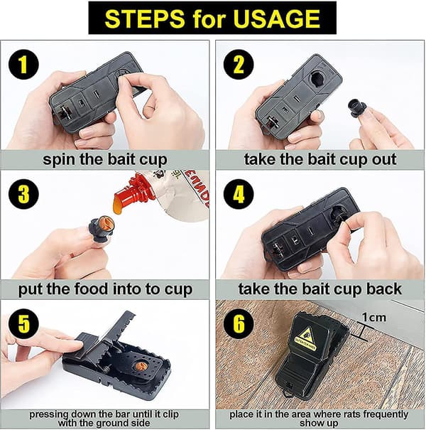 Reusable Mouse Trap 6 Pack Mouse Traps For Indoors And Outdoors That Kill Instantly Quick Effective And Highly Sensitive Rodent Catcher