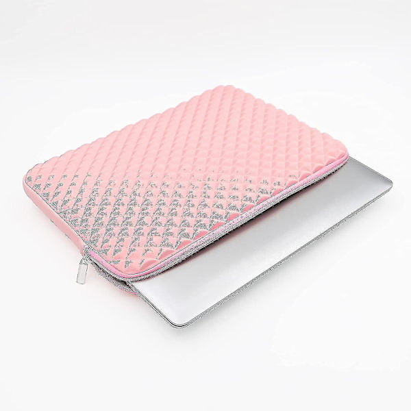 Laptop Sleeve Diamant Skum Vannavstøtende Beskyttende Dataveske Deksel Bæreveske Pink 11.6inch
