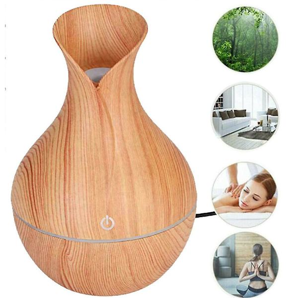 Ultralyd Luftfukter Eterisk Olje Diffuser Aroma Diffuser 130 ml Dark Wood color