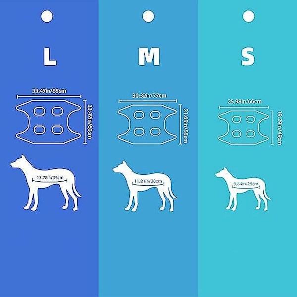 Kæledyrspleje Hængekøje Hjælper Assistent Multifunktionelt Tørt Håndklæde Kat Hunde Fastholdelsespose blue M