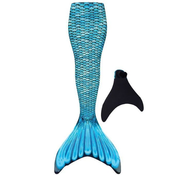 Kids Wear-resistant Mermaid Tail For Swimming, Monofin Included green L