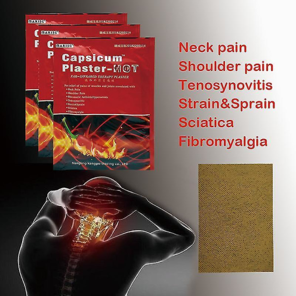 80pcs Capsicum Plaster Hot Patch Pain Relief Plaster Muscle Pain Back Pain Knee Joint Pain Plaster