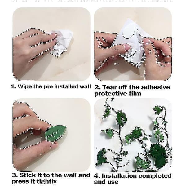10/20/30 Pcs Plant Climbing Wall Fixing Clips Fixed Buckle Leaf Clips Green Leaf Simulation For 10pcs