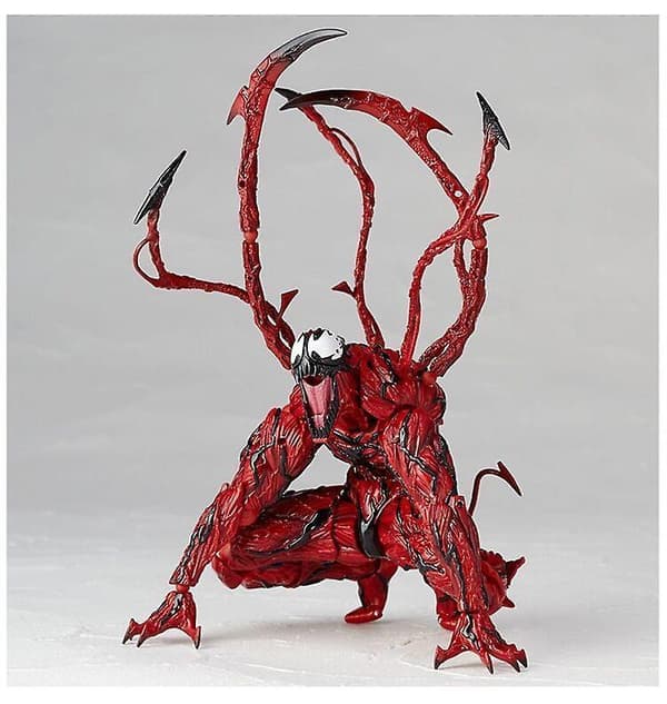 Anime Brukt Svart Venom Dukke Modell Leker Monteringstil Modell (16cm) Red