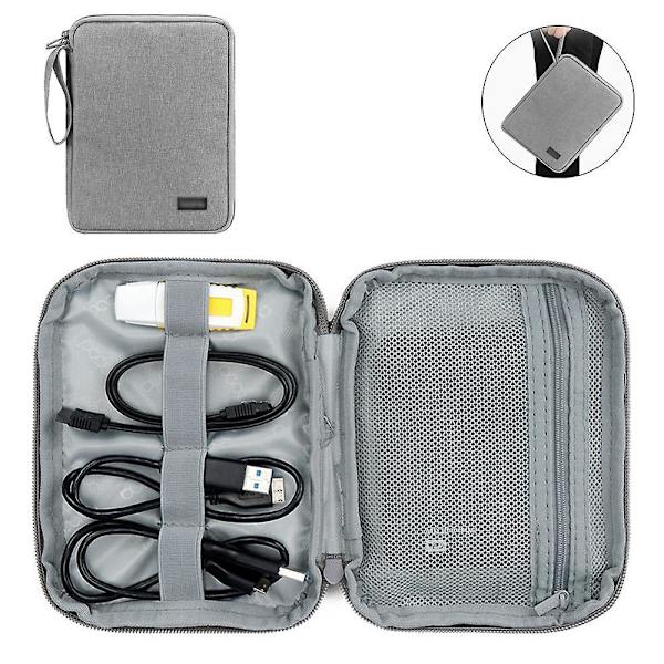 1 stk Reise Elektronikk Organizer Bærbar Kabel Organizer Veske For Oppbevaring Elektronisk Tilbehør Etui For Ledning, Telefon, Lader, Flash-stasjon Black