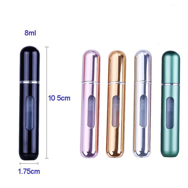 8ml Portable Mini Refillable Perfume Bottle With Spray 5ml bright blue