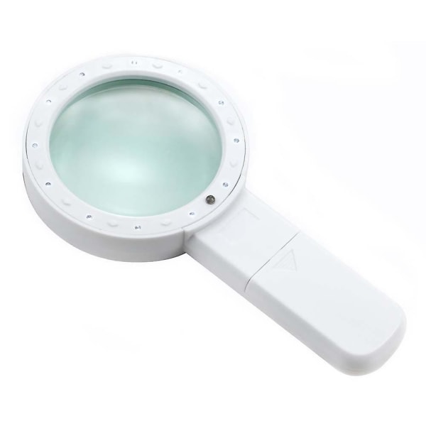 30x High Handheld Strong Magnifying Glass With 12 Led And Uv Light