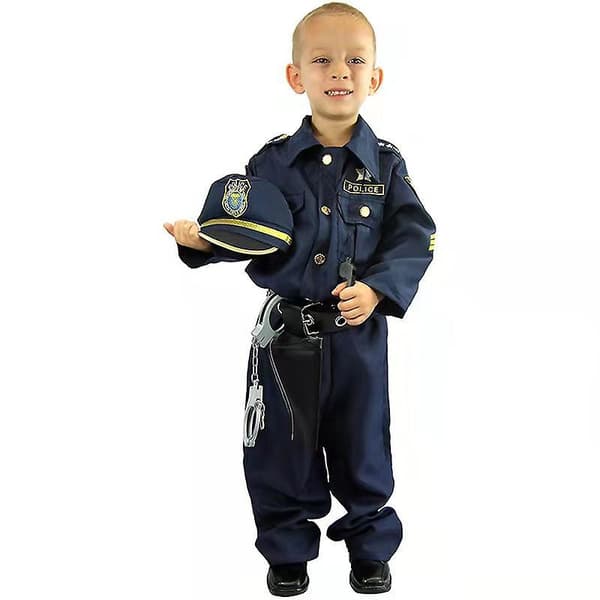 Luksuriøst politiuniform og Halloween-rollespillsett. M