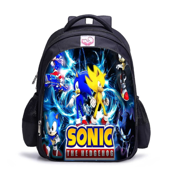 Sonic The Hedgehog School Bag Anime Water Resistant Backpack Oxford Satchel