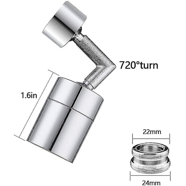 720 Roterende Sprinkler Universell Sprutsikker Kranfilter