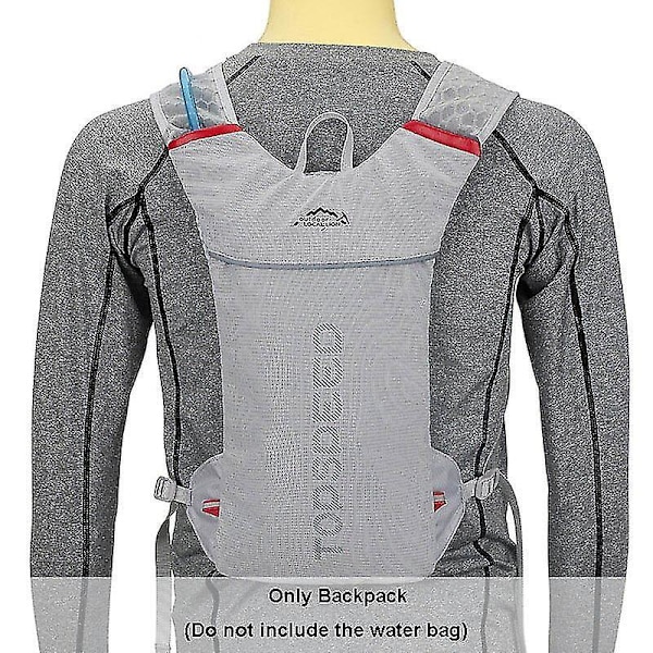 5l Running Backpack,men Women Jogging Running Hydration Backpack,outdoor Marathon Water Bag Gray