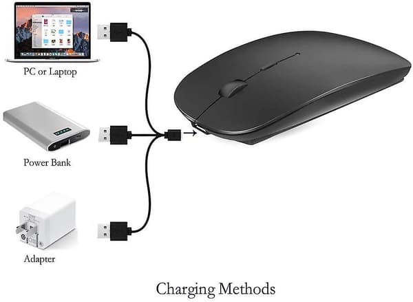 Genopladelig Bluetooth Trådløs Mus Til Macbook/macbook Air/pro/ipad Black