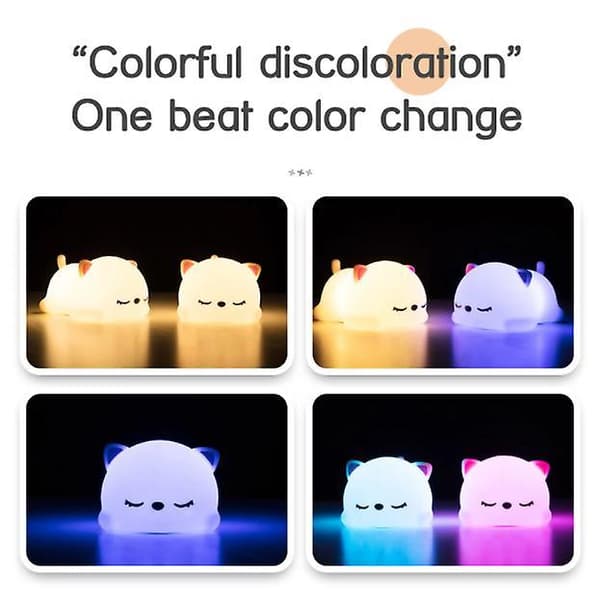 Rechargeable Night Light Bunny Silicone Bedroom Bedside Lamp