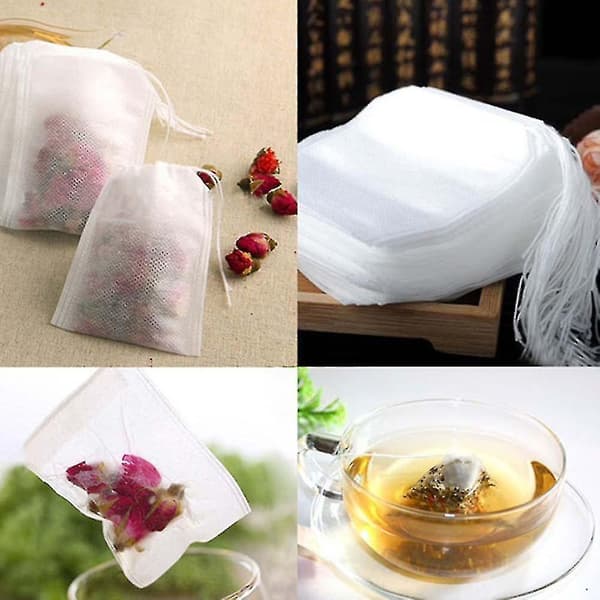 Non-woven Fabrics Empty Tea Bag With String Heal Filter Paper,100pcs