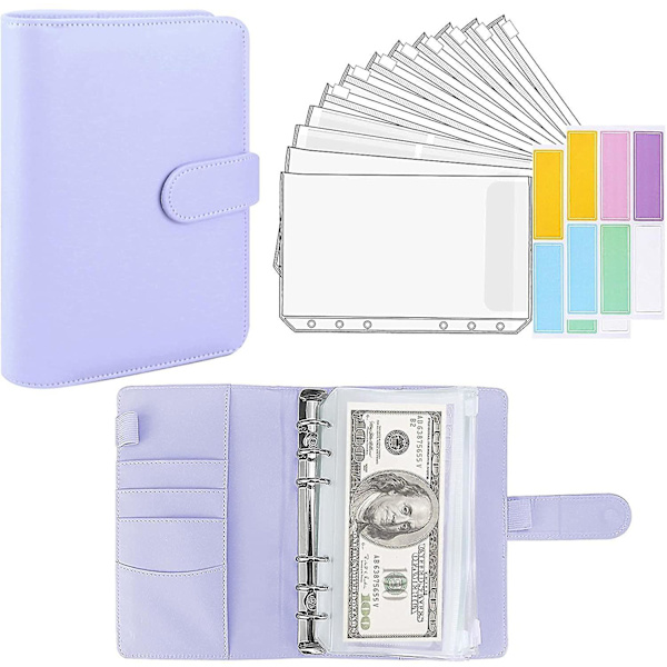 Budget Planner Cash Binder Envelope Purple-14pcs