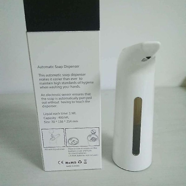 Automatic Soap Dispenser Touchless Dish Soap Dispenser For Kitchen Bathroom Detergent Shampoo Without Battery (white)